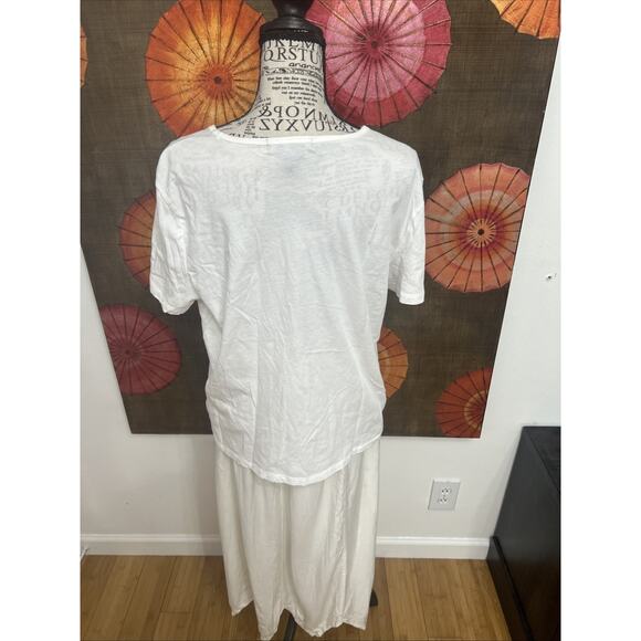 Lauren Ralph Lauren White Short Sleeve Tee W/Gold Peacock Classic Americana XL - Picture 3 of 7